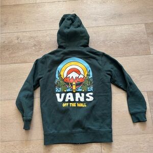 Vans Zip Up Hoodie with Graphic Design Youth Small